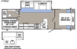 Queen privacy with extra sleeping capacity!