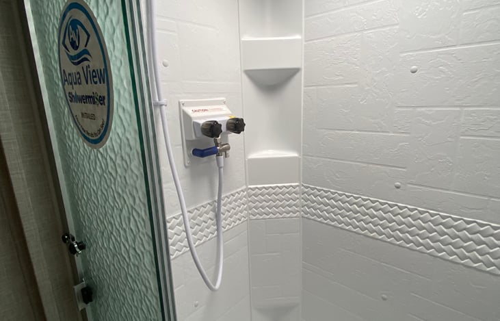 When it comes to the shower there are must haves...ample space, good lighting & ventilation, and good water pressure, trust us!