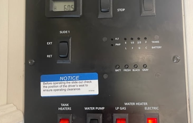 Electronic control panel.