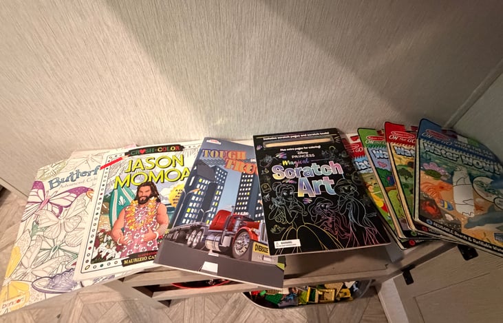 Coloring books and other activities available upon request