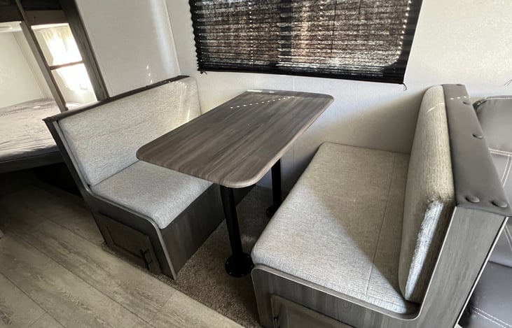 Convertible dinette bed.