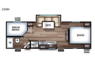 2021 Forest River RV Cherokee Grey Wolf 23DBH