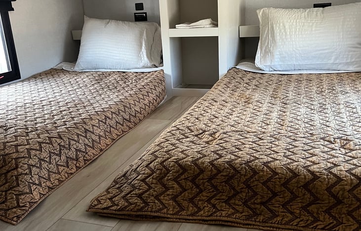 2 single beds upstairs