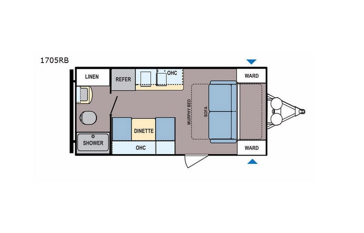Representative floor plan provided by a trusted RVshare partner.