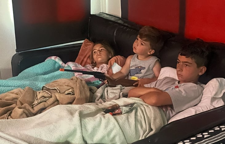 Saturday morning cartoons with the smell of coffee and bacon in the air.