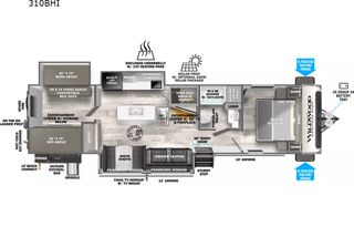 2023 Forest River RV Wildwood Heritage Glen 310BHI