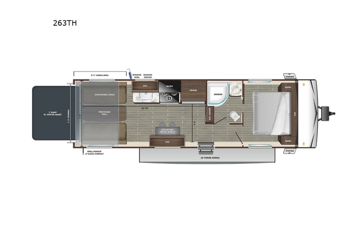 Representative floor plan provided by a trusted RVshare partner.