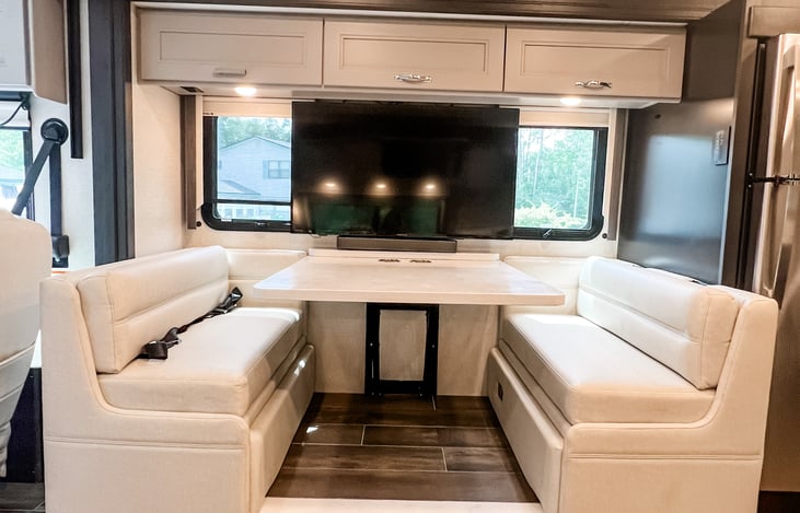 Cozy dinette perfect for family meals or game night"