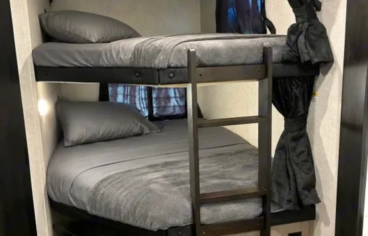 Double-Over-Double Bunk beds comfortably sleep up to four kids, teenagers, or adults with plenty of room to stretch out.