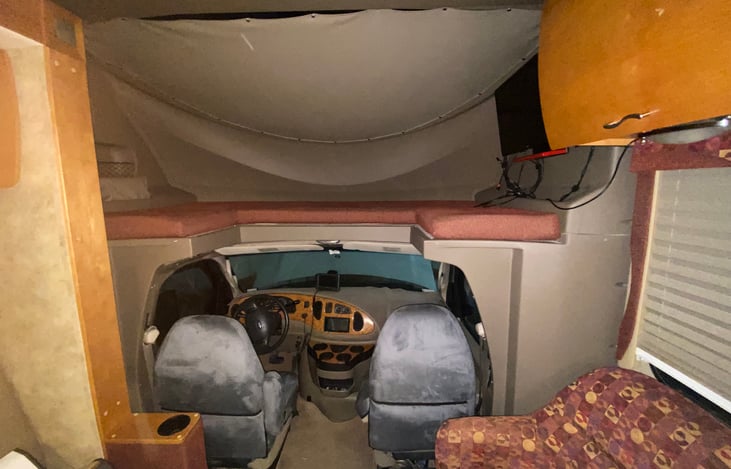 New seat covers and top bunk