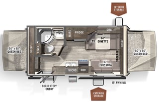2013 Rockwood Roo 19ft hybrid easy to pull!