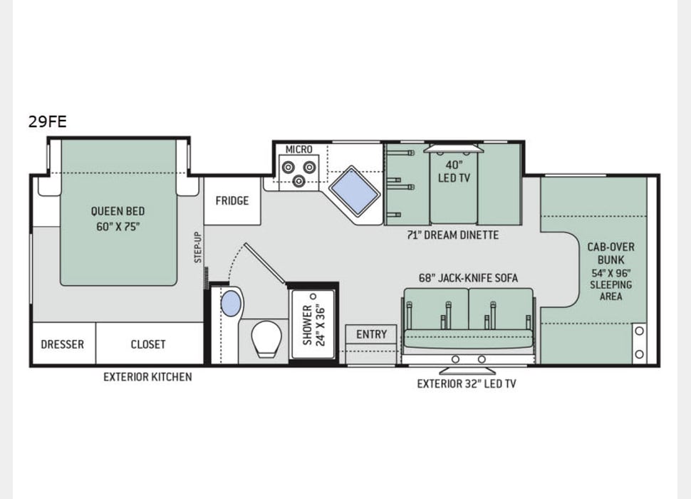 Class C Motor Home rentals in Ellijay