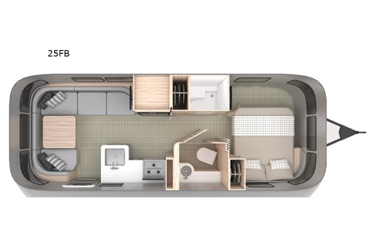 Representative floor plan provided by a trusted RVshare partner.