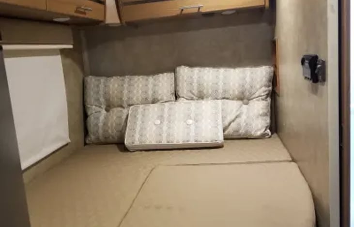 Main sleeping situation (since upgraded with 'proper' mattress