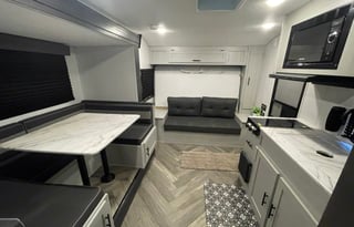 The Cook's Cozy Kid Approved Camper Trailer