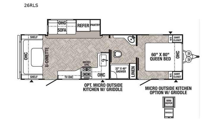 Representative floor plan provided by a trusted RVshare partner.