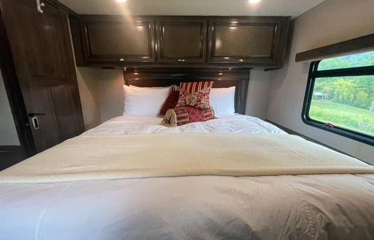 King Bed with Overhead LED Reading Lights