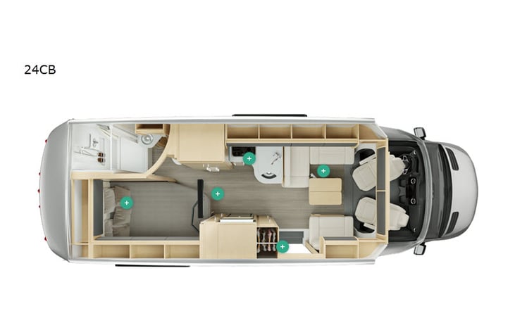 Representative floor plan provided by a trusted RVshare partner.