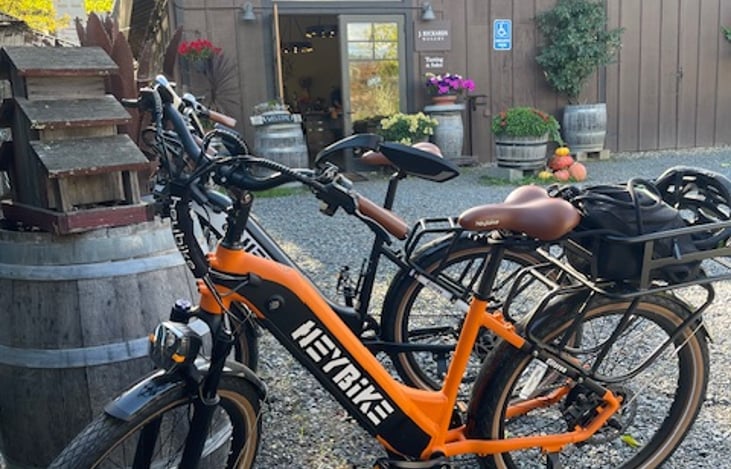 bikes ridden to local JRickards Winery