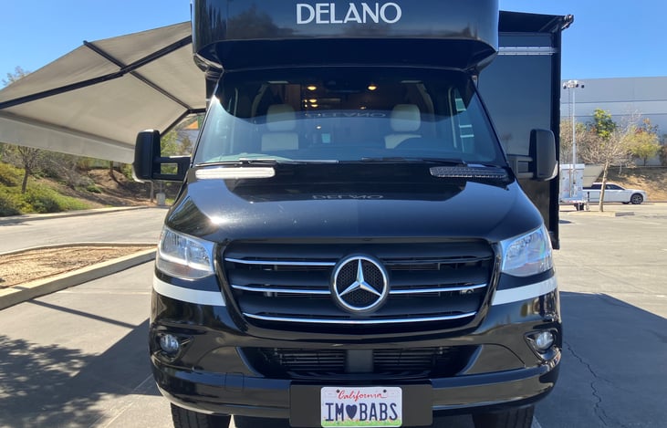 Front view with Slide out and awing extended.