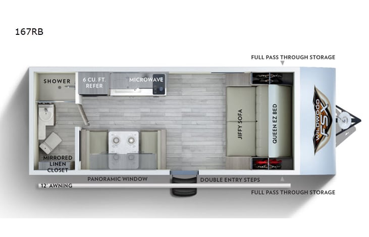 Representative floor plan provided by a trusted RVshare partner.