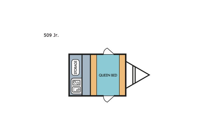 Representative floor plan provided by a trusted RVshare partner.