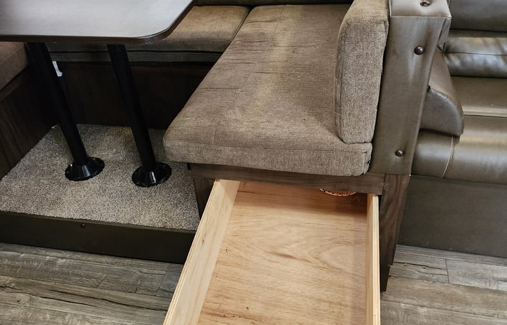 Storage under the dinette