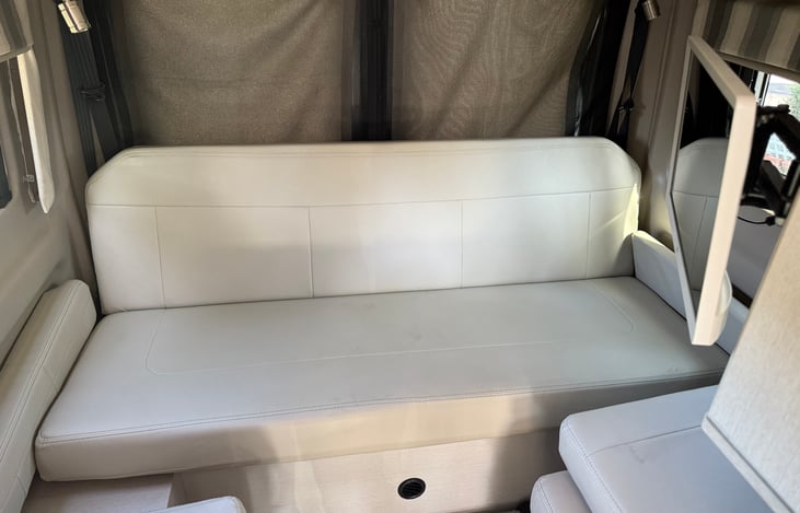 Convertible couch in back