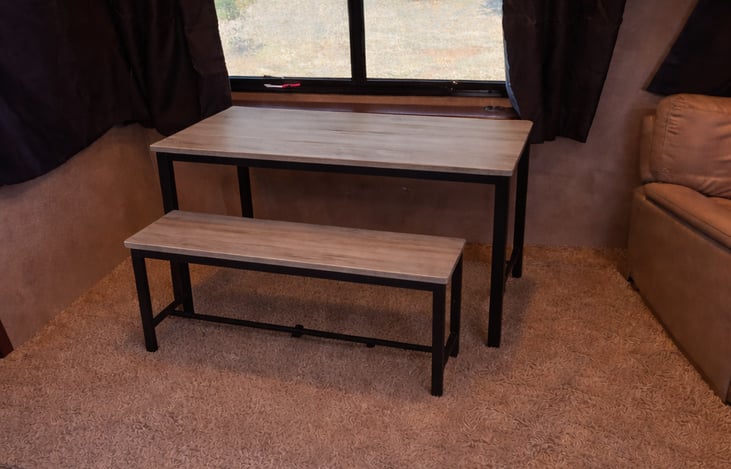 Dining room table and 2 benches