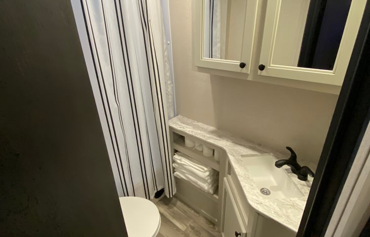 Bathroom sink view and set up