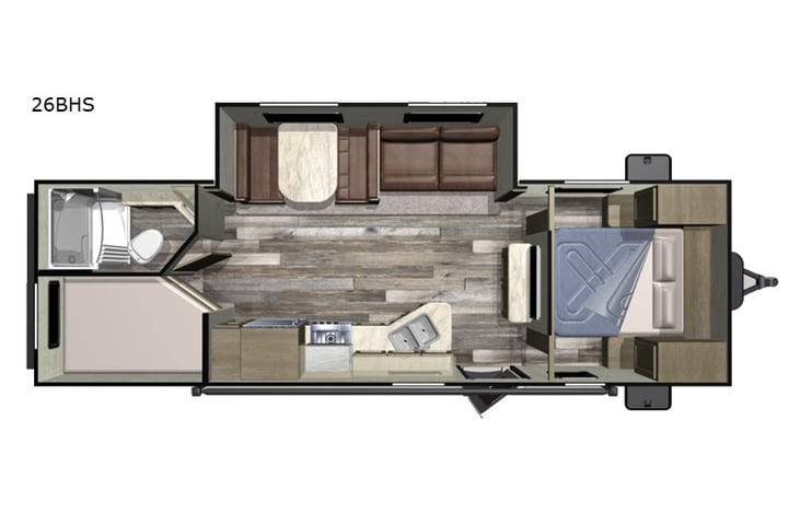 Representative floor plan provided by a trusted RVshare partner.