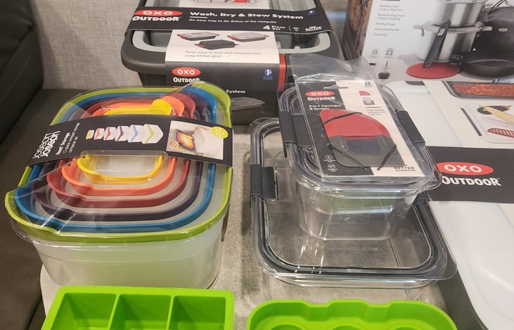 OXO Kitchen container and grilling set included with rental