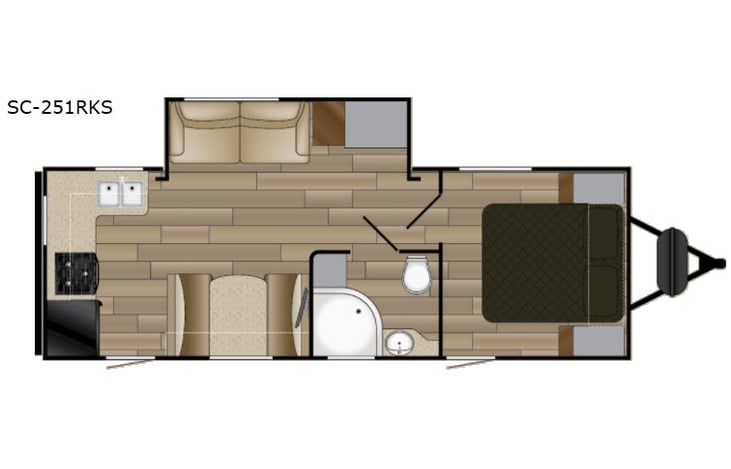 Representative floor plan provided by a trusted RVshare partner.
