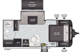 2021 Keystone RV Premier Ultra Lite 19FBPR
