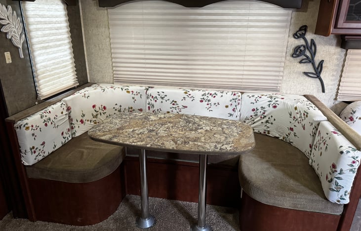 Large Dinette table-folds down for sleeping.