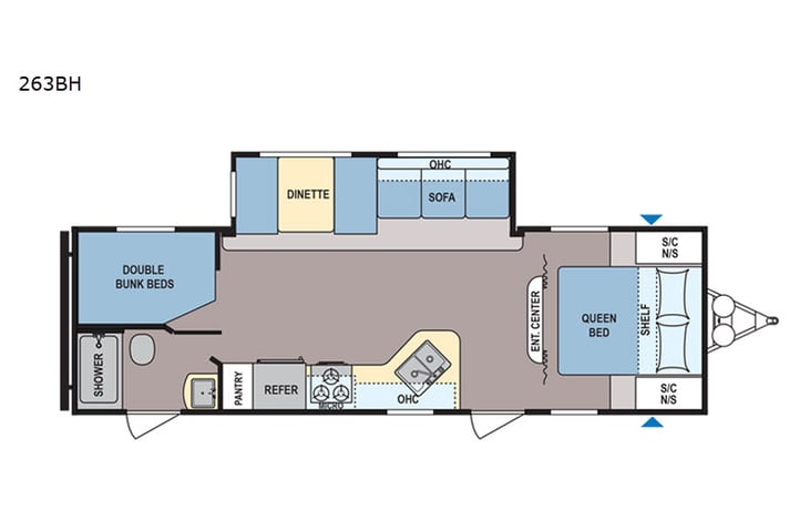 Representative floor plan provided by a trusted RVshare partner.