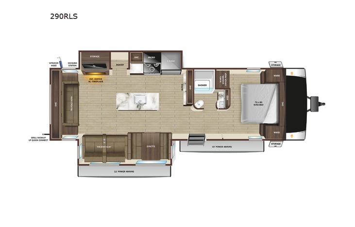 Representative floor plan provided by a trusted RVshare partner.