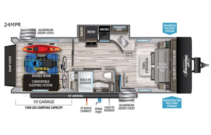 Representative floor plan provided by a trusted RVshare partner.