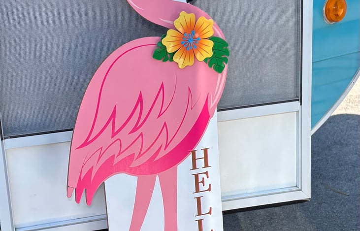 we have a box of small decor in camper storage, feel free to set out and use or leave them packed
