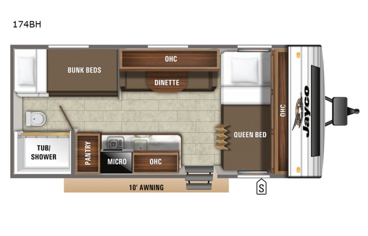 Representative floor plan provided by a trusted RVshare partner.