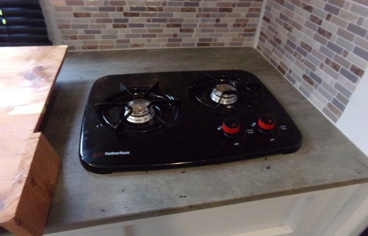 Microwave above.  Toaster oven included, never used