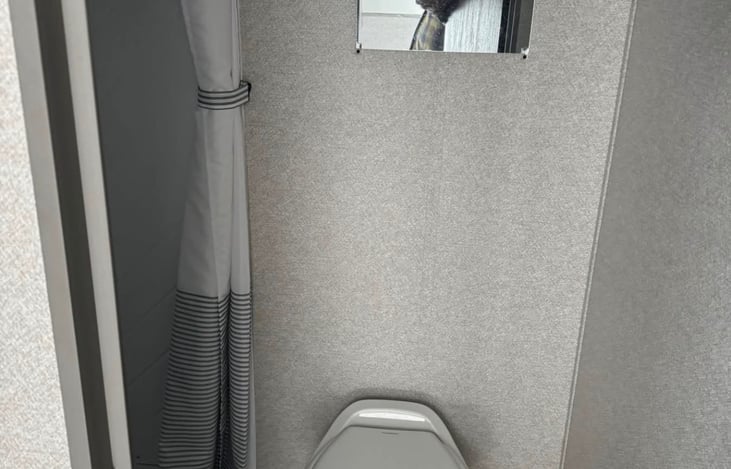 Bathroom and shower area.