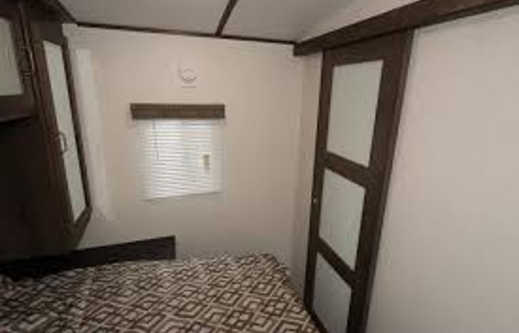 Bedroom with sliding door