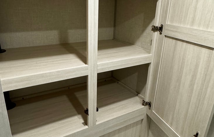 Just like the pantry, the linen cabinets offer tons of storage, plenty of room for towels, bedding, and toiletries, all tucked away and organized for easy access throughout your trip.
