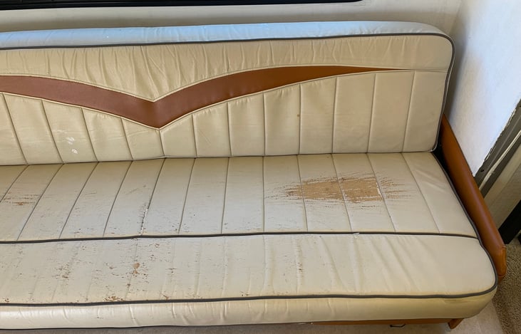 Some wear and tear from the dog. Planning to replace. Current pricing reflects the eyesore.