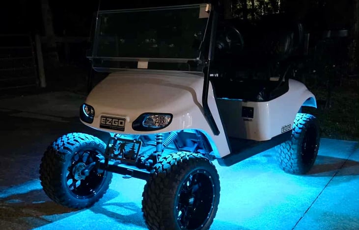 LED lights with different settings.