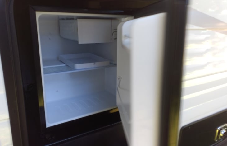 This is the mini fridge located outside.