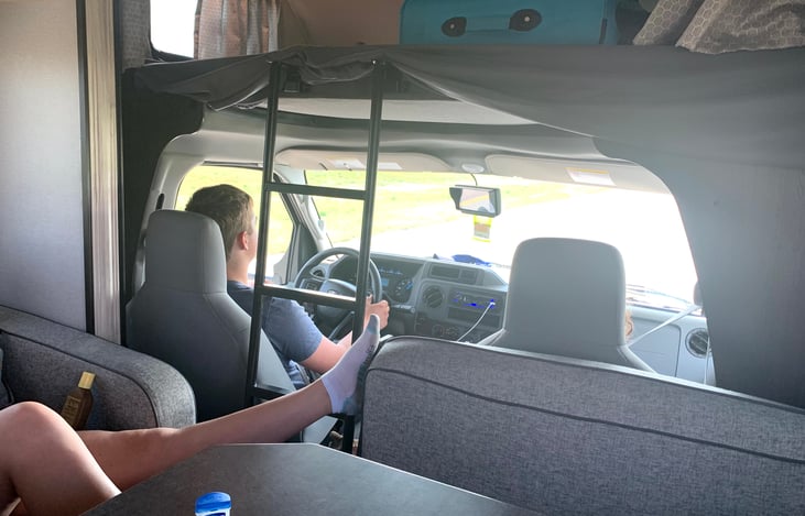 Our kids enjoyed the ability to relax while driving down the road.