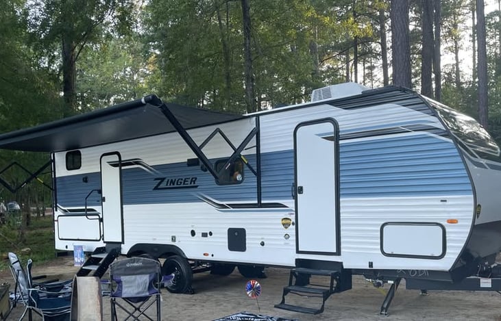 Passenger side of camper