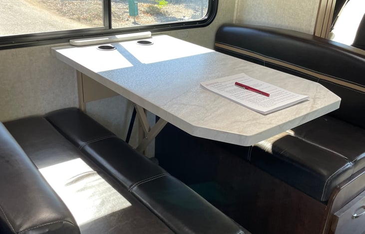 Dinette folds out to bed.